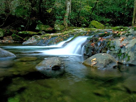 A photo of a waterfall