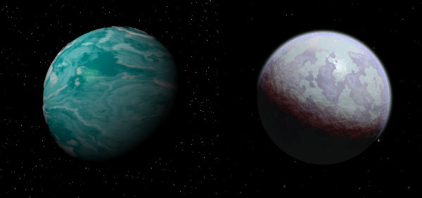 Image of a comparison between the old and new ice planets