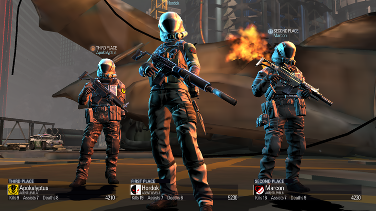 A screenshot of a victory screen from Blacklight: Retributions